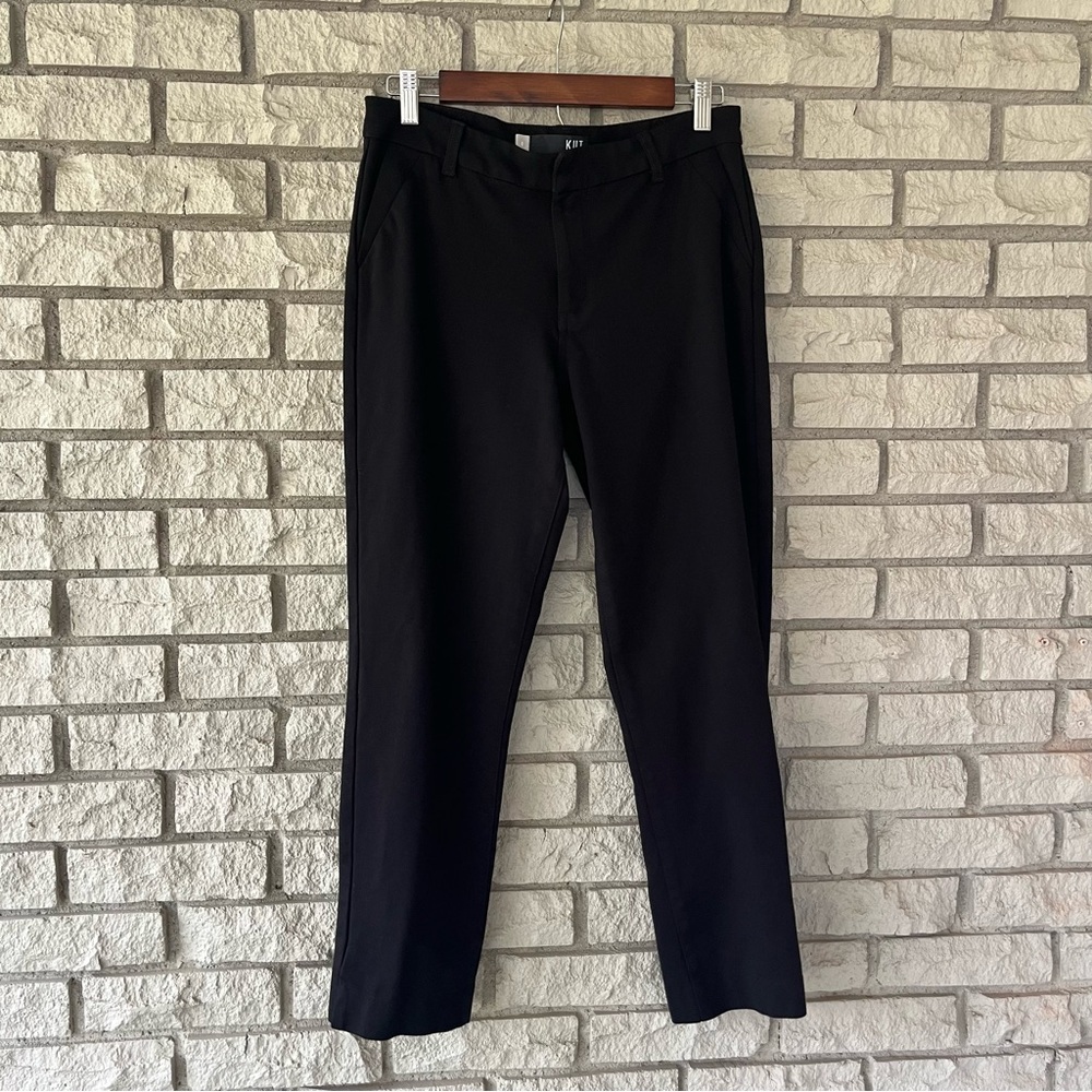KUT from the Kloth High Rise Straight Leg Nina Black Pants Size 8